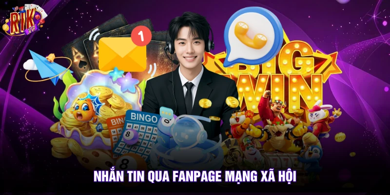 Nhắn tin qua fanpage mạng xã hội